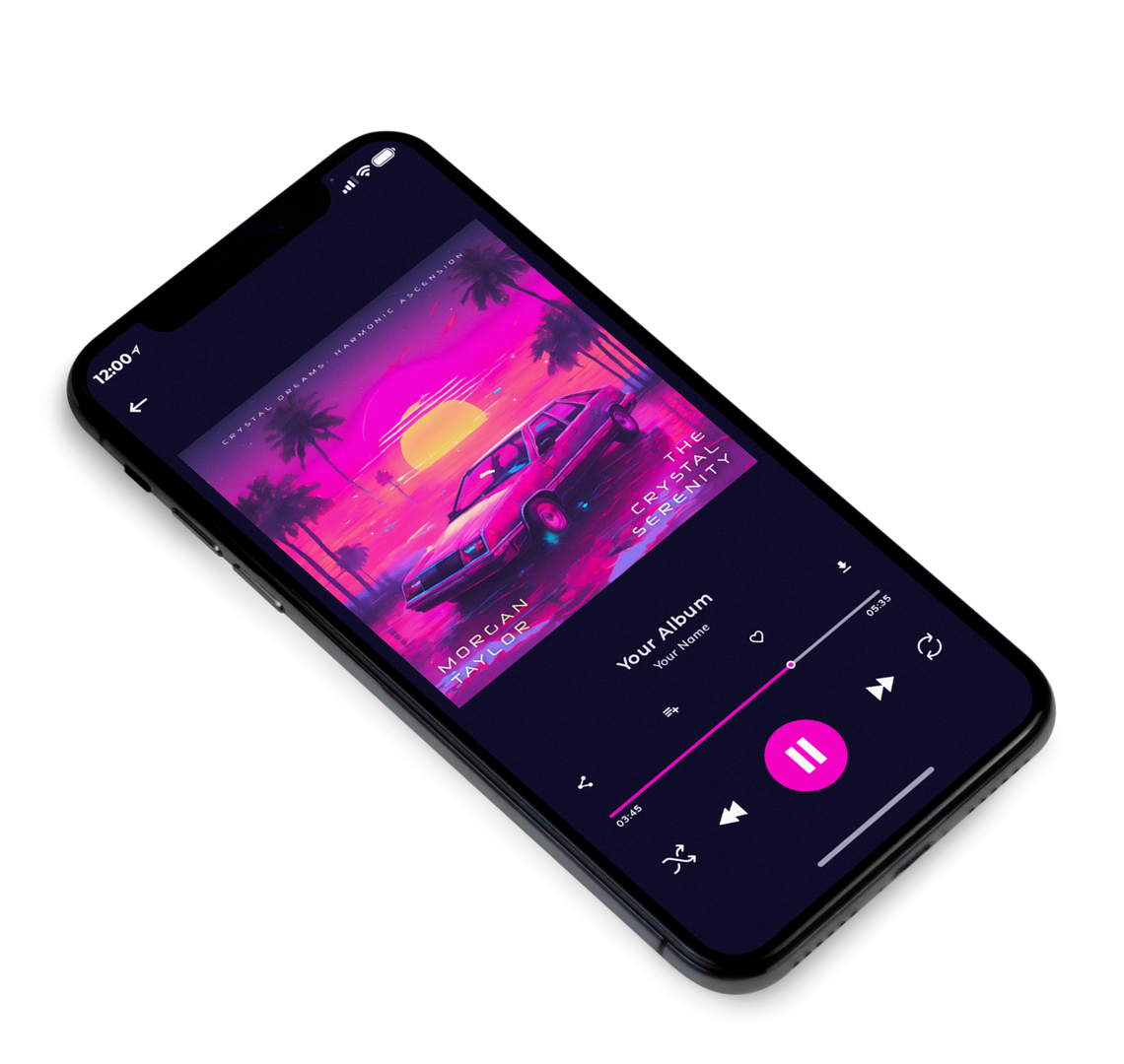3D view of Premade Rock,Punk & Alternative Album Cover - Bossanova #10055 | AlbumArtZone*