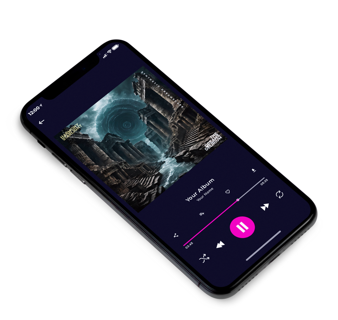 3D view of Premade Electronica & Ambient Album Cover - Shark #10117 | AlbumArtZone*