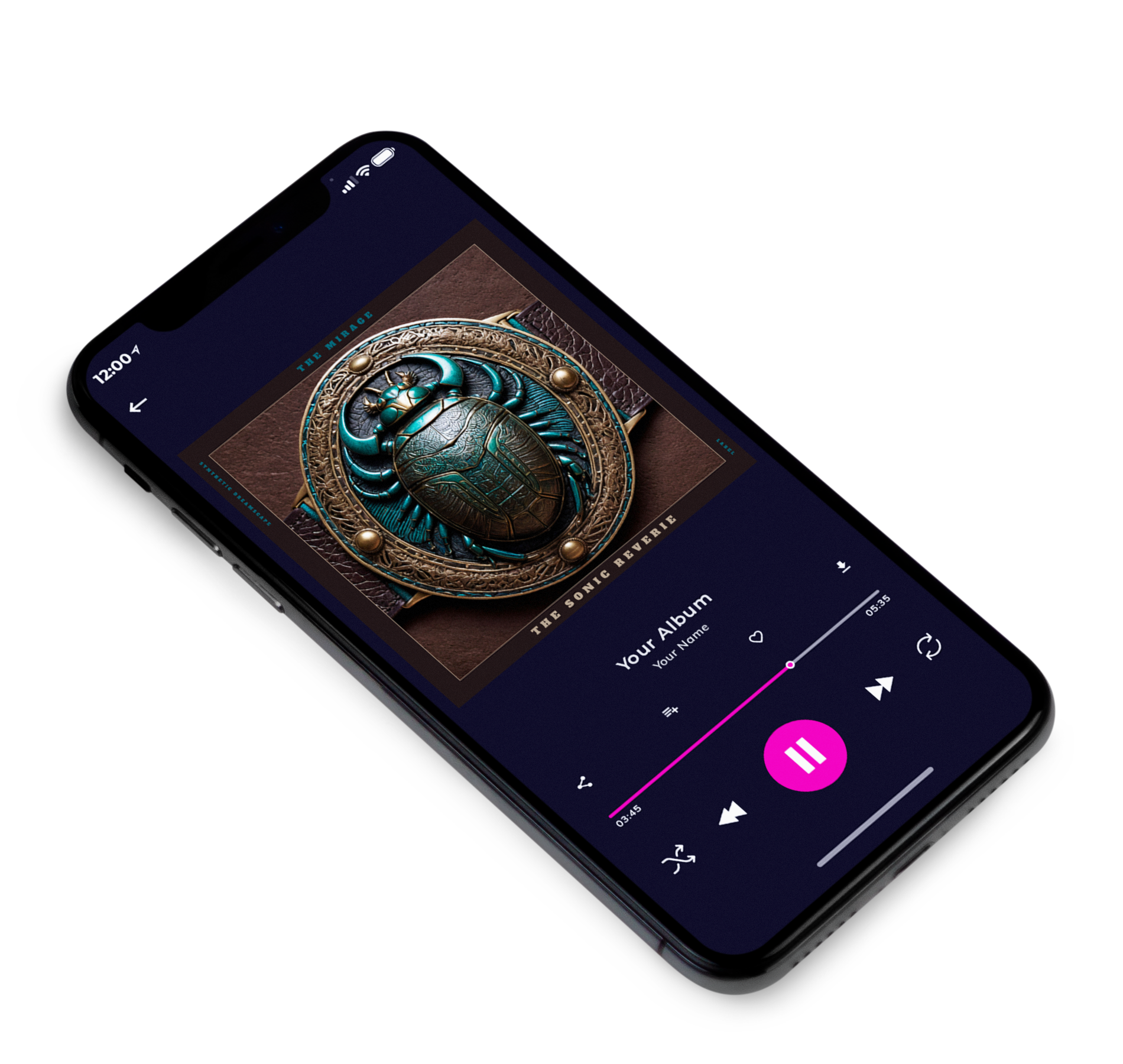 3D view of Premade Indie & Folk Music Album Cover - Zeus #10168 | AlbumArtZone*