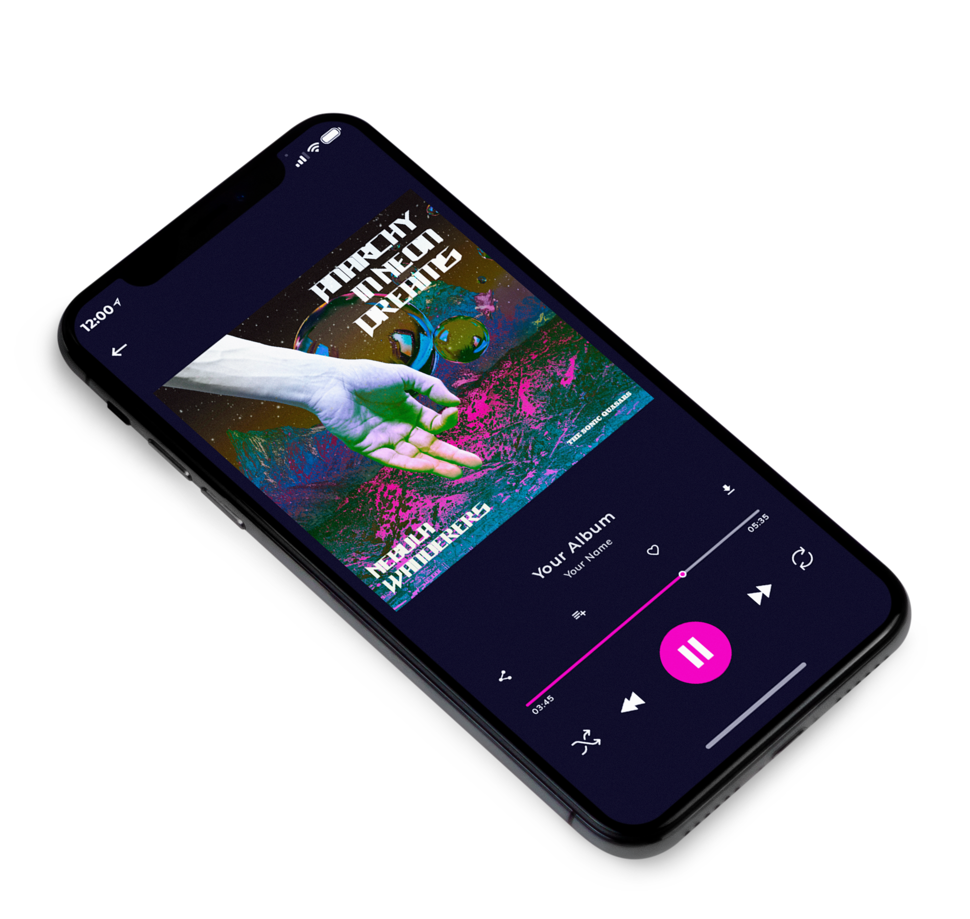 3D view of Premade Contemporary Music Album Cover - Outer Space #10227 | AlbumArtZone*