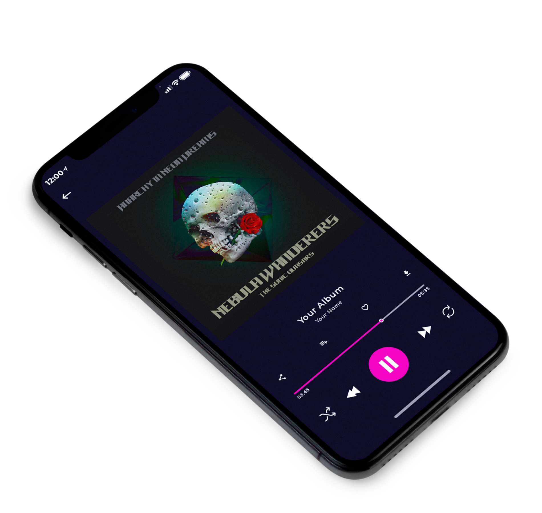 3D view of Premade Rock,Punk & Alternative Album Cover - Woodsmoke #10228 | AlbumArtZone*