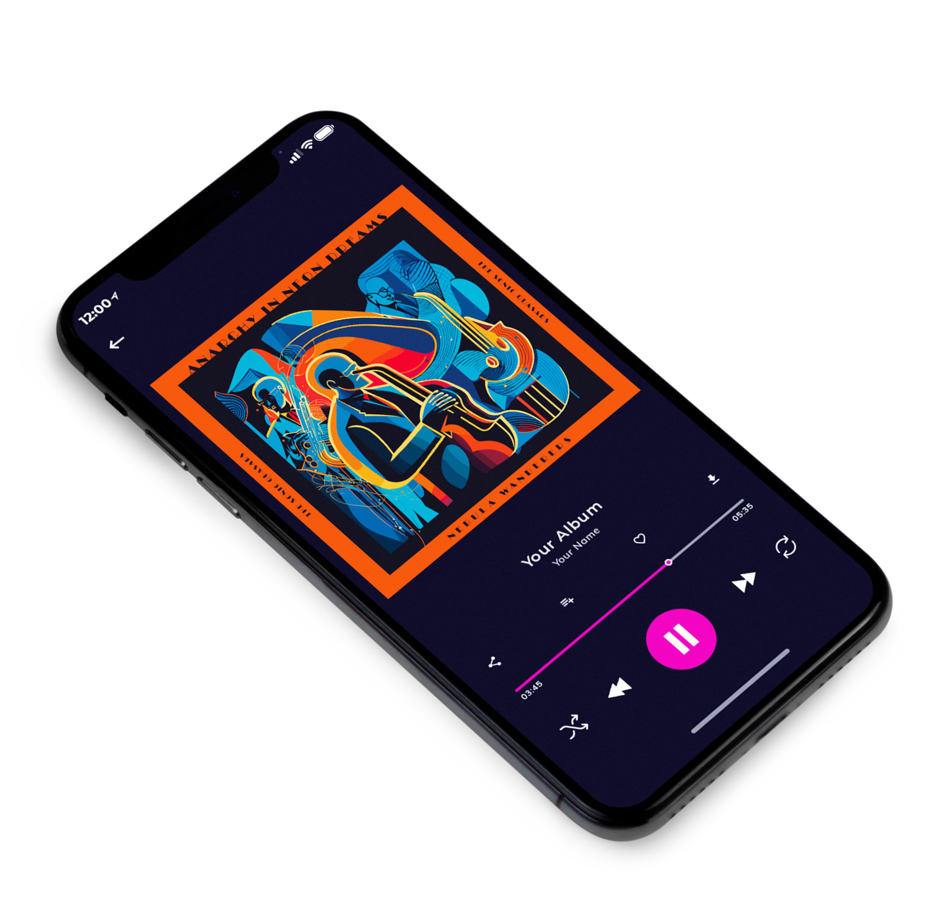 3D view of Premade Traditional Jazz & Blues Album Cover - Flamingo #10243 | AlbumArtZone*