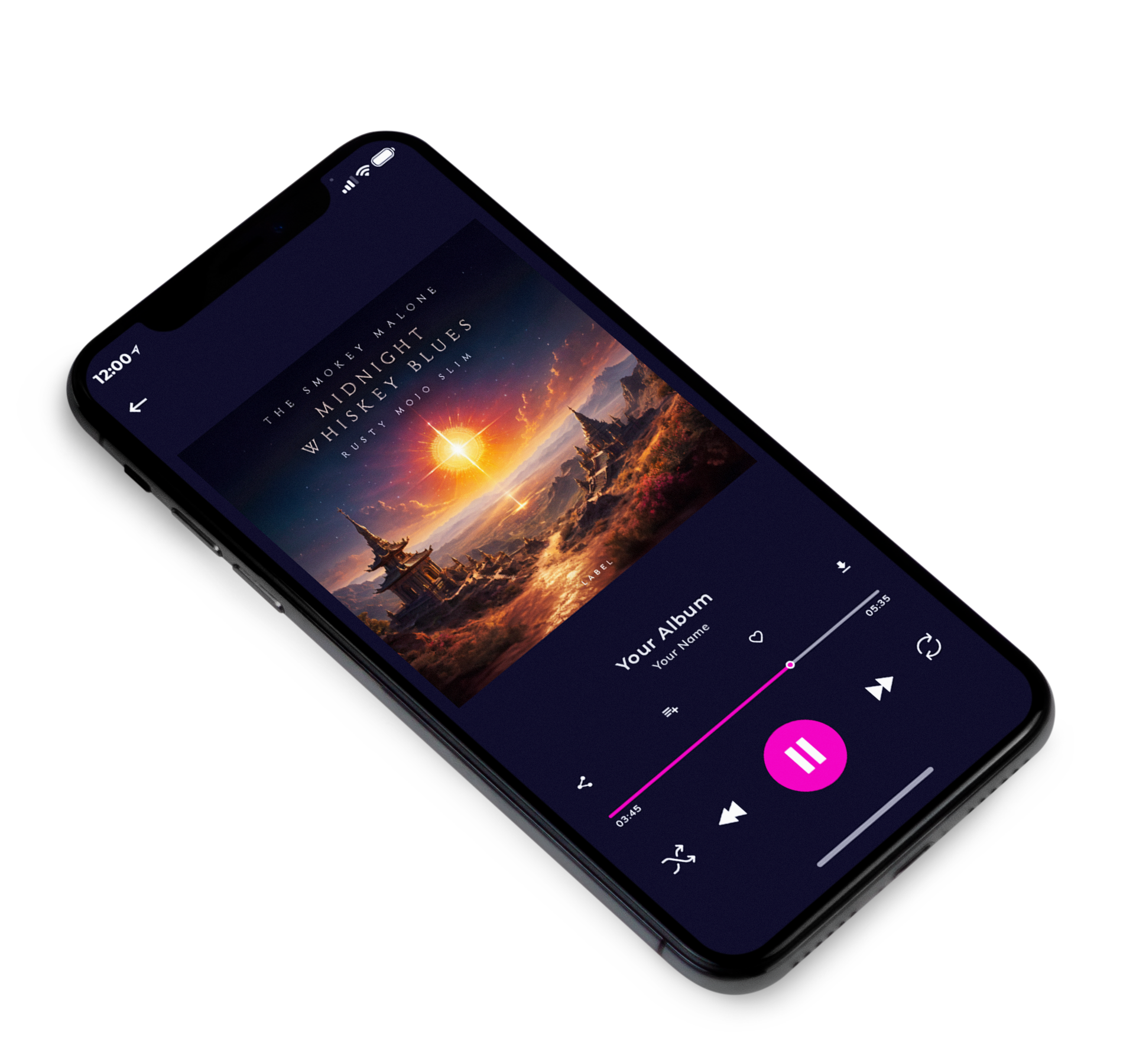 3D view of Premade Electronica & Ambient Album Cover - Thunder #10286 | AlbumArtZone*