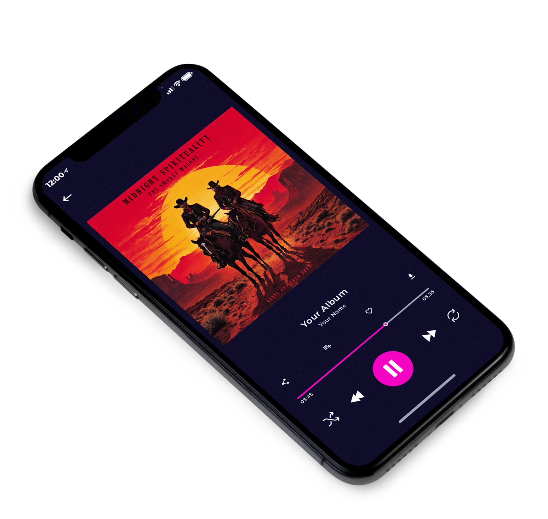 3D view of Premade Country & Acoustic Album Cover - Tall Poppy #10298 | AlbumArtZone*