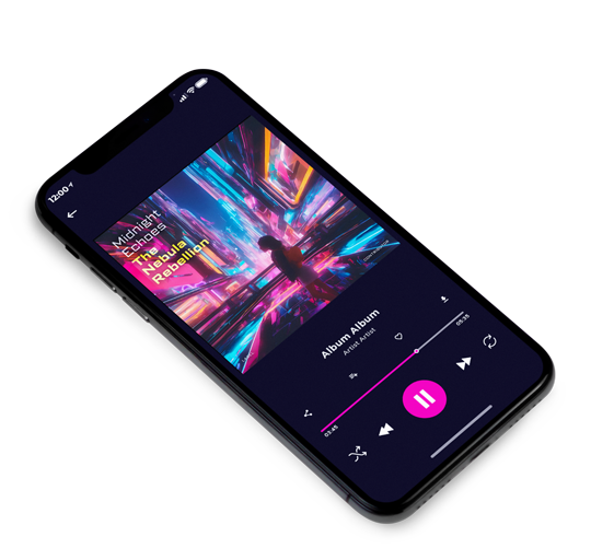 3D view of Premade Electronica & Ambient Album Cover - Blackcurrant #10473 | AlbumArtZone*