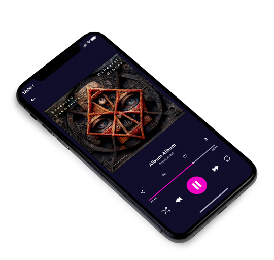 3D view of Premade Contemporary Music Album Cover - Cocoa Brown #10579 | AlbumArtZone*