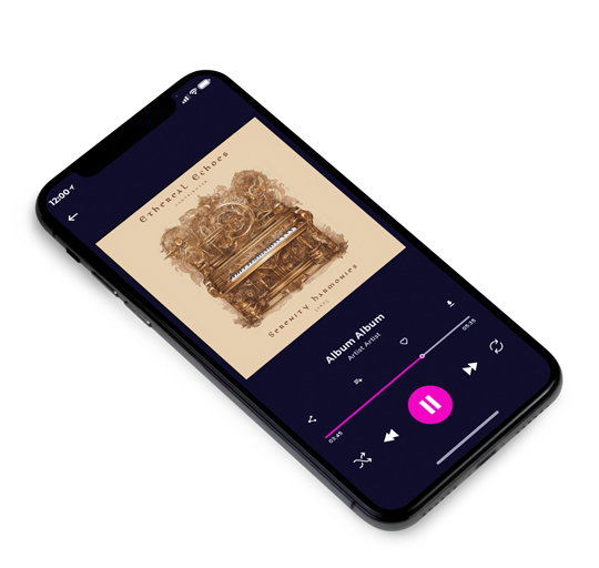 3D view of Premade Contemporary Music Album Cover - Tan #10583 | AlbumArtZone*
