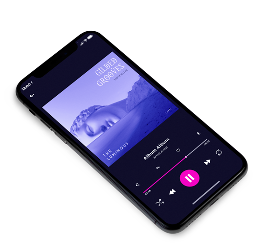 3D view of Premade Electronica & Ambient Album Cover - Moody Blue #10624 | AlbumArtZone*