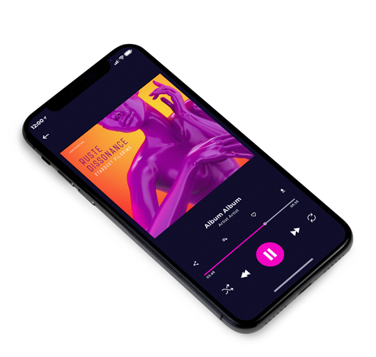 3D view of Premade Electronica & Ambient Album Cover - Plum #10965 | AlbumArtZone*