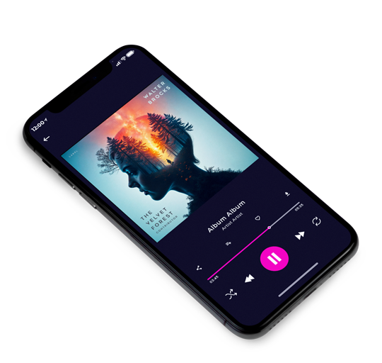 3D view of Premade Electronica & Ambient Album Cover - Oxford Blue #11785 | AlbumArtZone*