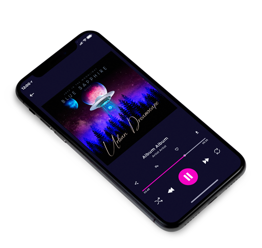 3D view of Premade Electronica & Ambient Album Cover - Ebony #11842 | AlbumArtZone*