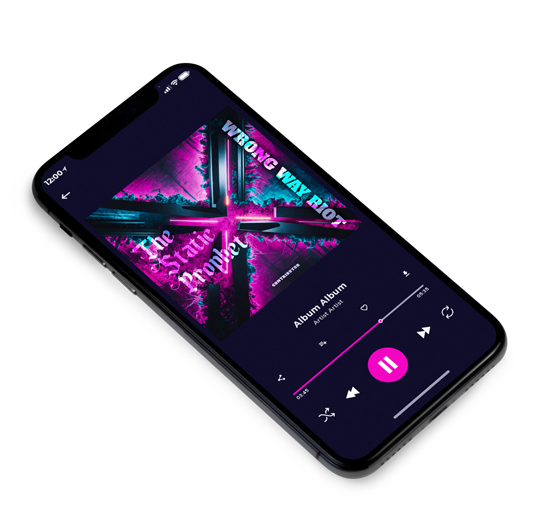 3D view of Premade EDM, House & Dub Album Cover - Fuchsia Pink #11935 | AlbumArtZone*