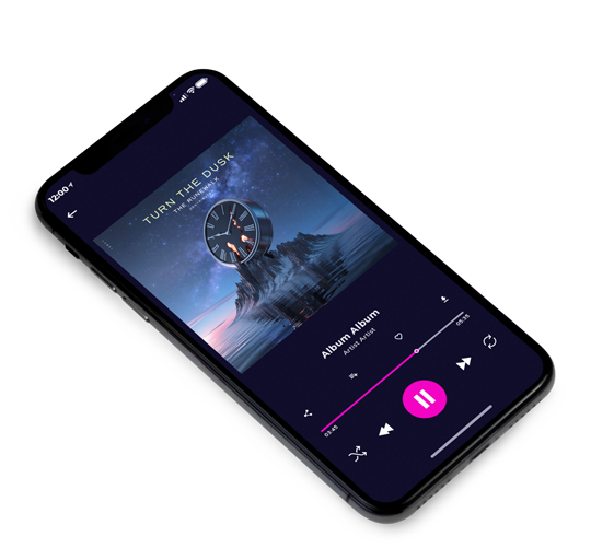 3D view of Premade Contemporary Music Album Cover - Oxford Blue #12198 | AlbumArtZone*