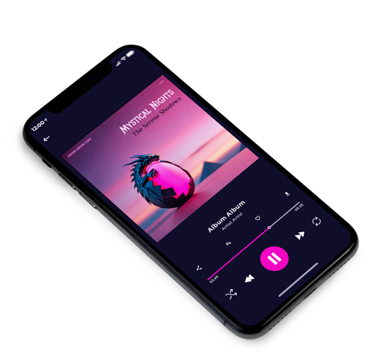 3D view of Premade Electronica & Ambient Album Cover - Cannon Pink #16227 | AlbumArtZone*