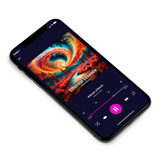 3D view of Premade Electronica & Ambient Album Cover - Burnt Sienna #16255 | AlbumArtZone*
