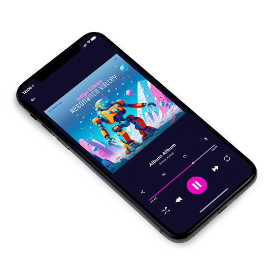 3D view of Premade Electronica & Ambient Album Cover - Wedgewood #16270 | AlbumArtZone*