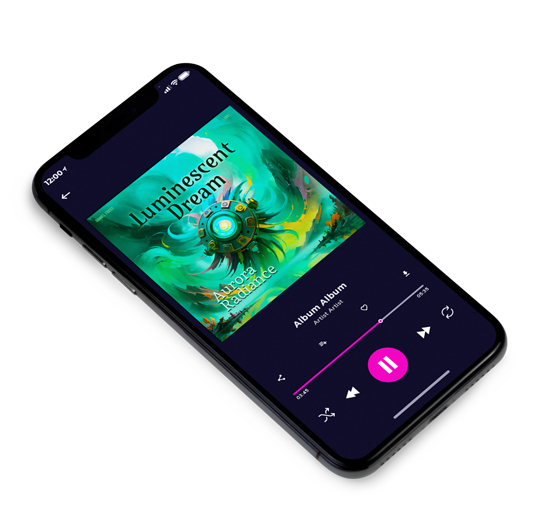 3D view of Premade Electronica & Ambient Album Cover - Sea Green #16459 | AlbumArtZone*