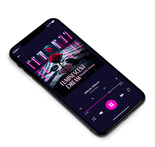 3D view of Premade Electronica & Ambient Album Cover - Viola #16520 | AlbumArtZone*