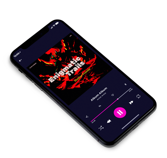 3D view of Premade Electronica & Ambient Album Cover - Night Rider #16537 | AlbumArtZone*