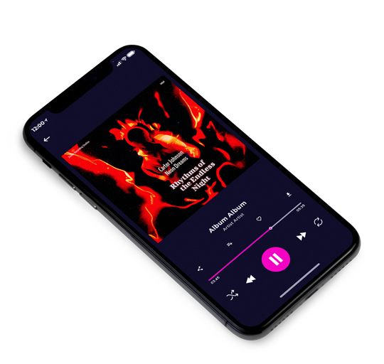 3D view of Premade Contemporary Music Album Cover - Black #16674 | AlbumArtZone*