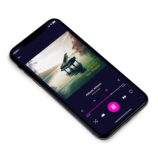 3D view of Premade Electronica & Ambient Album Cover - Soft Amber #16821 | AlbumArtZone*
