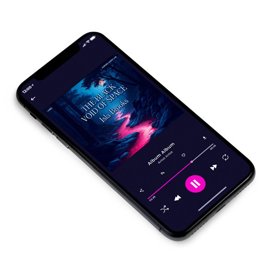 3D view of Premade Electronica & Ambient Album Cover - Black Pearl #17469 | AlbumArtZone*