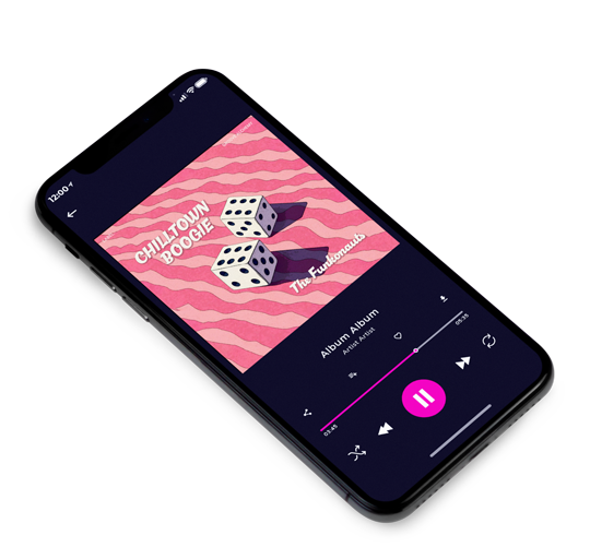 3D view of Premade Pop Album Cover - Deep Blush #17569 | AlbumArtZone*