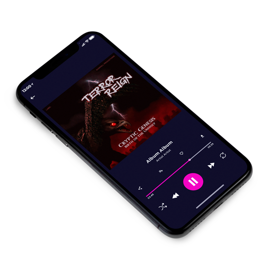 3D view of Premade Heavy Metal & Gothic Metal Album Cover - Crowshead #17665 | AlbumArtZone*