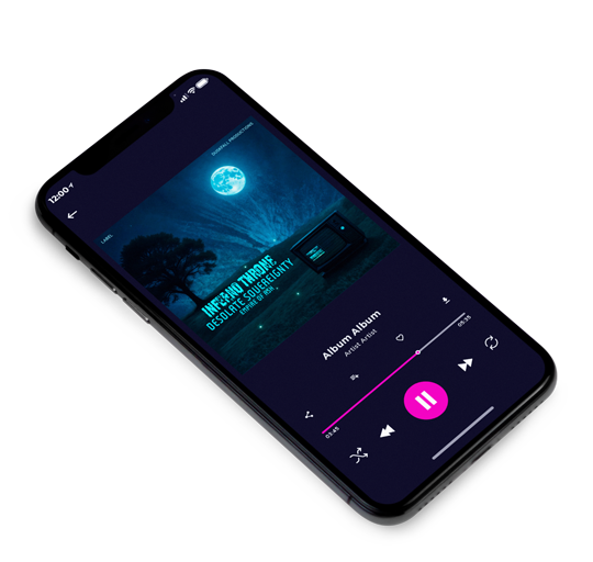 3D view of Premade Electronica & Ambient Album Cover - Black Pearl #17670 | AlbumArtZone*