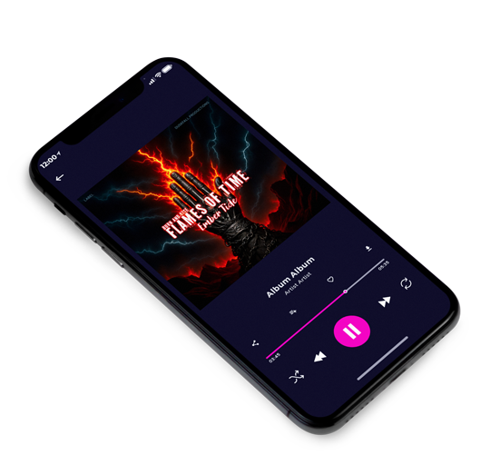 3D view of Premade Electronica & Ambient Album Cover - Night Rider #17692 | AlbumArtZone*