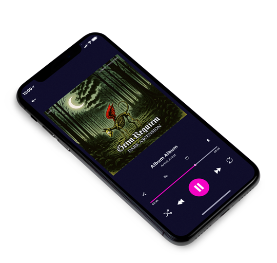 3D view of Premade Heavy Metal & Gothic Metal Album Cover - Hunter Green #17970 | AlbumArtZone*