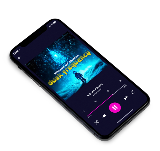 3D view of Premade Electronica & Ambient Album Cover - Black Pearl #18036 | AlbumArtZone*