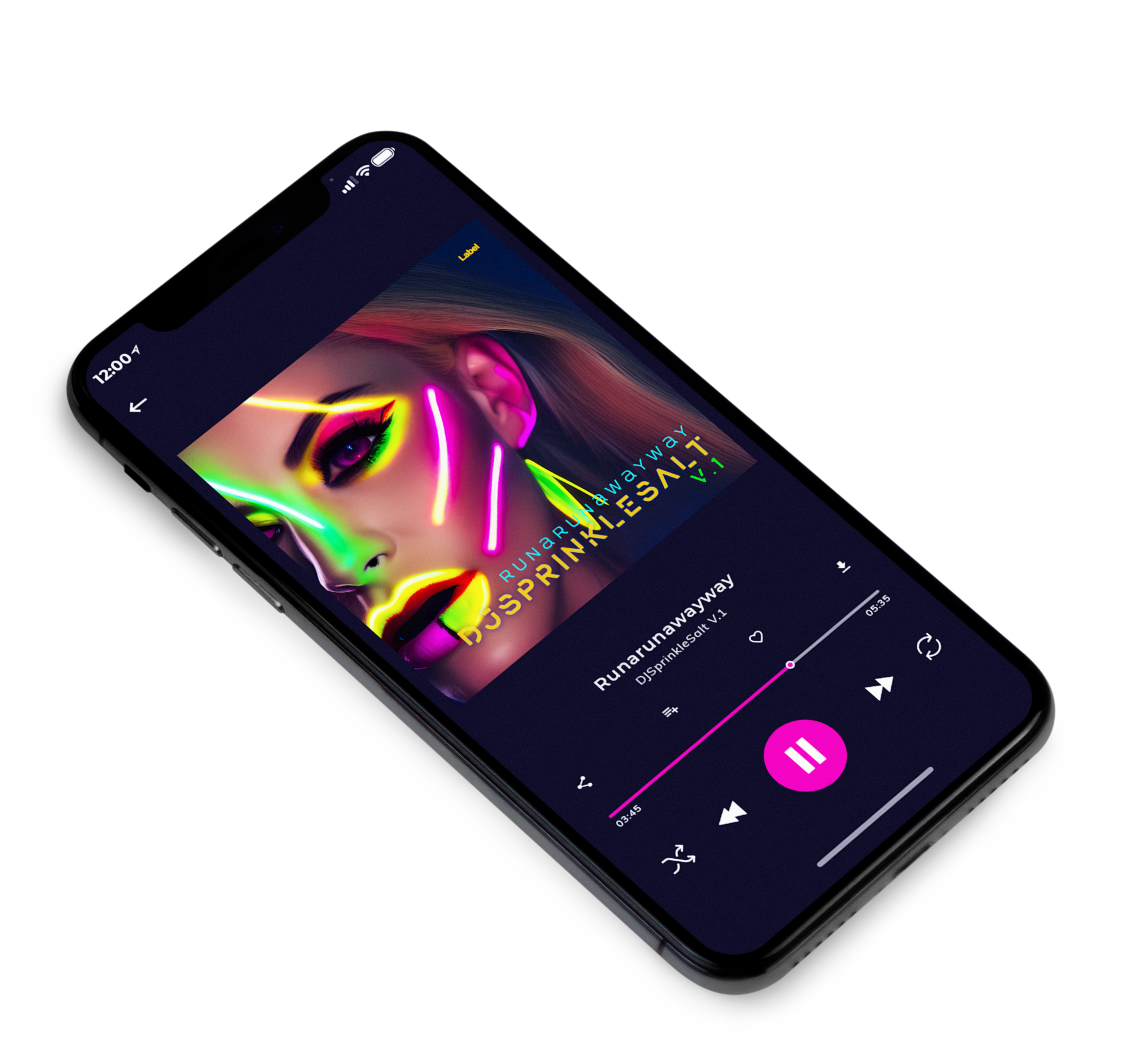 3D view of Premade Pop Album Cover - Thunder #20273 | AlbumArtZone*