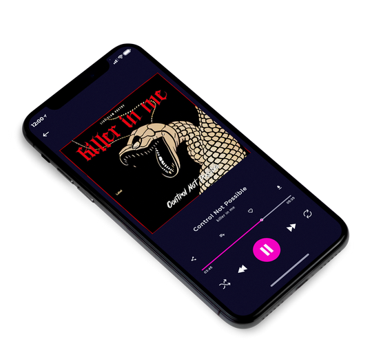 3D view of Premade Rock,Punk & Alternative Album Cover - Night Rider #20366 | AlbumArtZone*