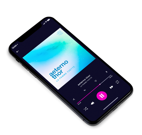 3D view of Premade Electronica & Ambient Album Cover - Blizzard Blue #21089 | AlbumArtZone*