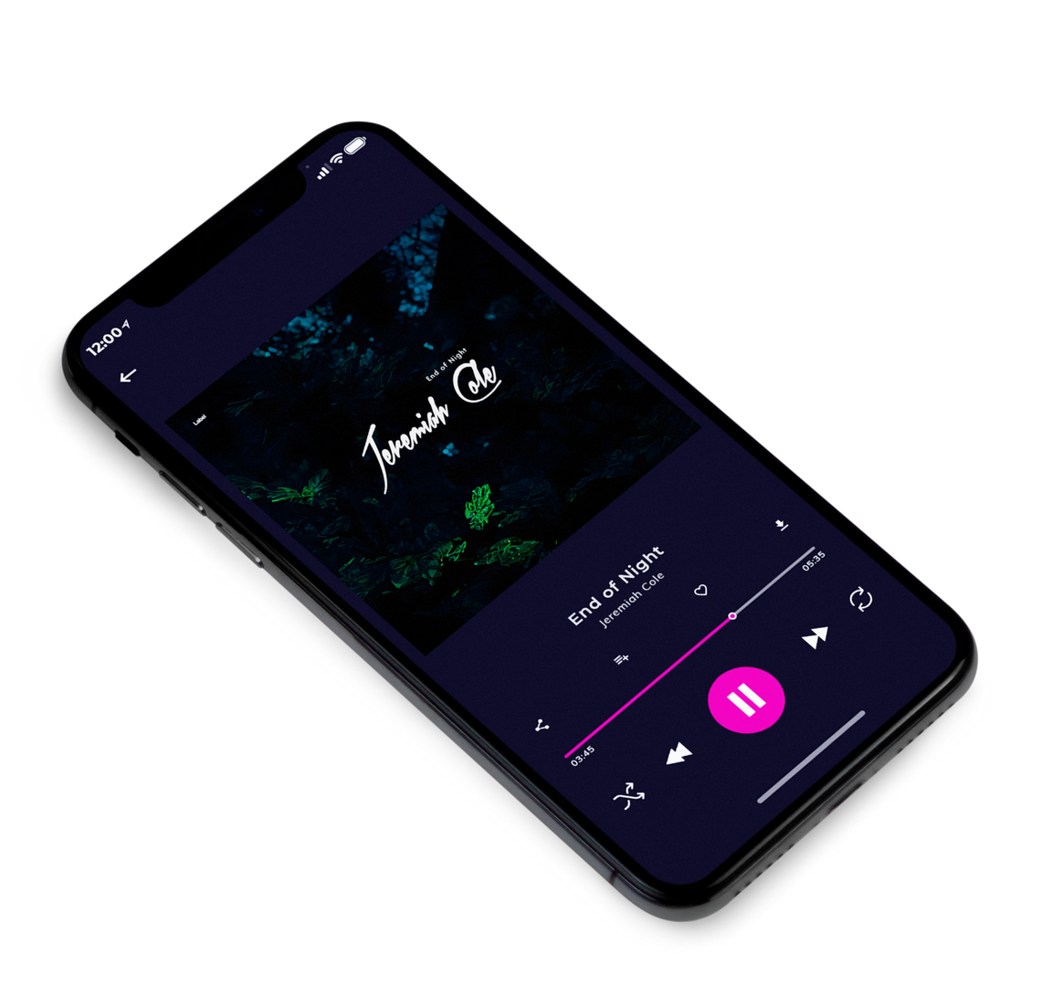 3D view of Premade Electronica & Ambient Album Cover - Ebony #22281 | AlbumArtZone*
