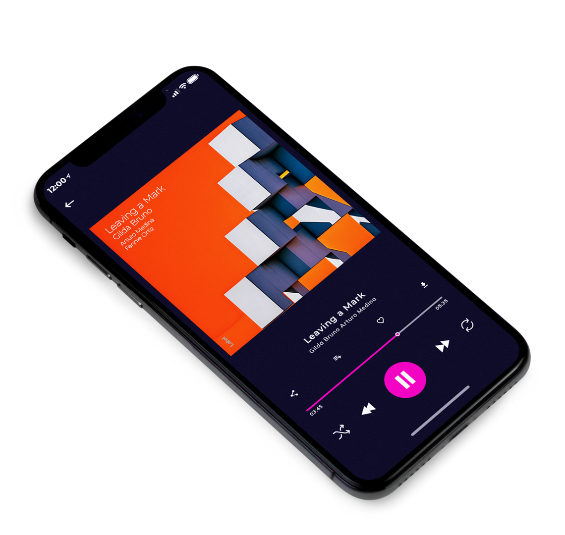3D view of Premade EDM, House & Dub Album Cover - International Orange #22711 | AlbumArtZone*