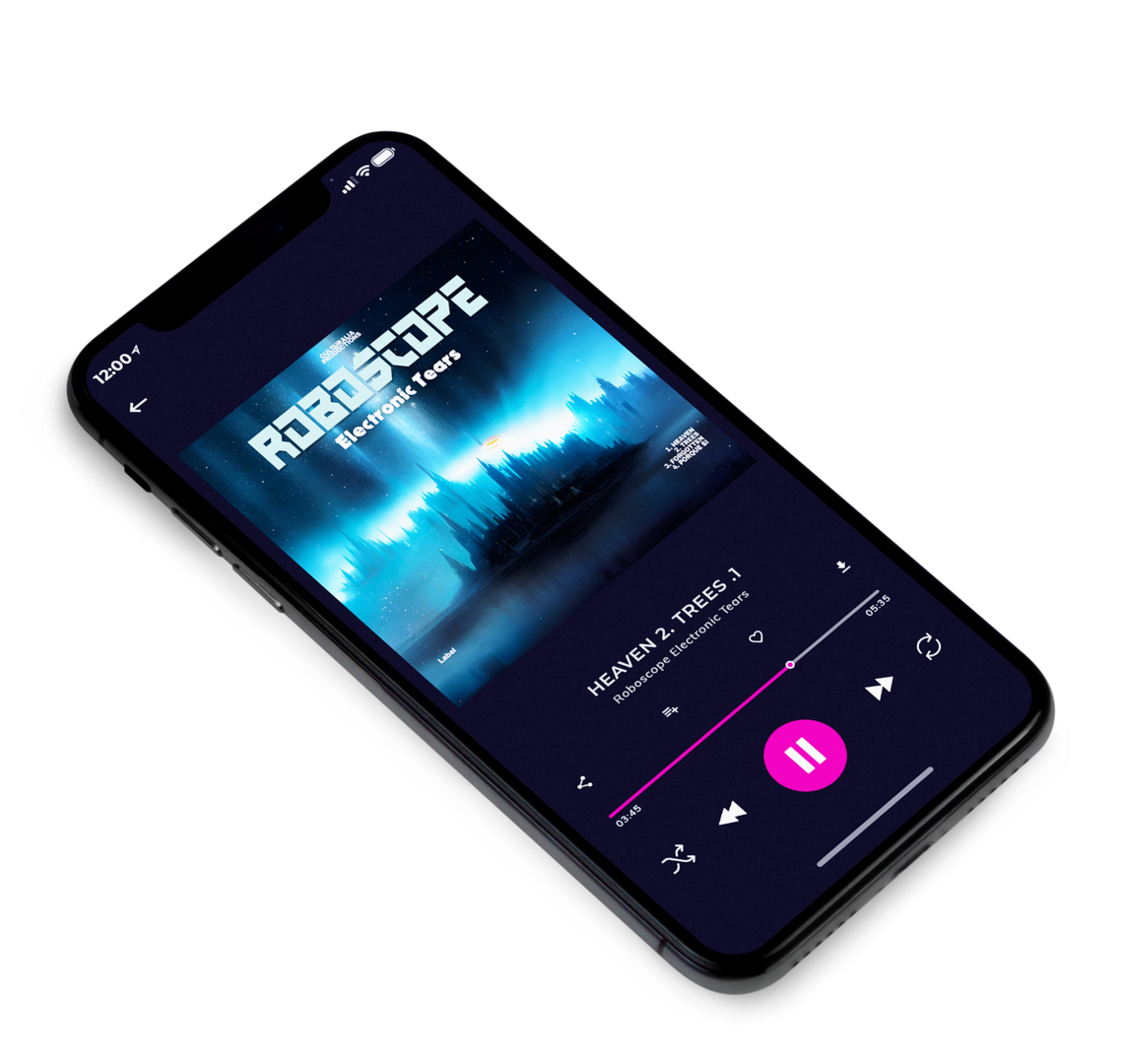 3D view of Premade Electronica & Ambient Album Cover - Big Stone #23186 | AlbumArtZone*