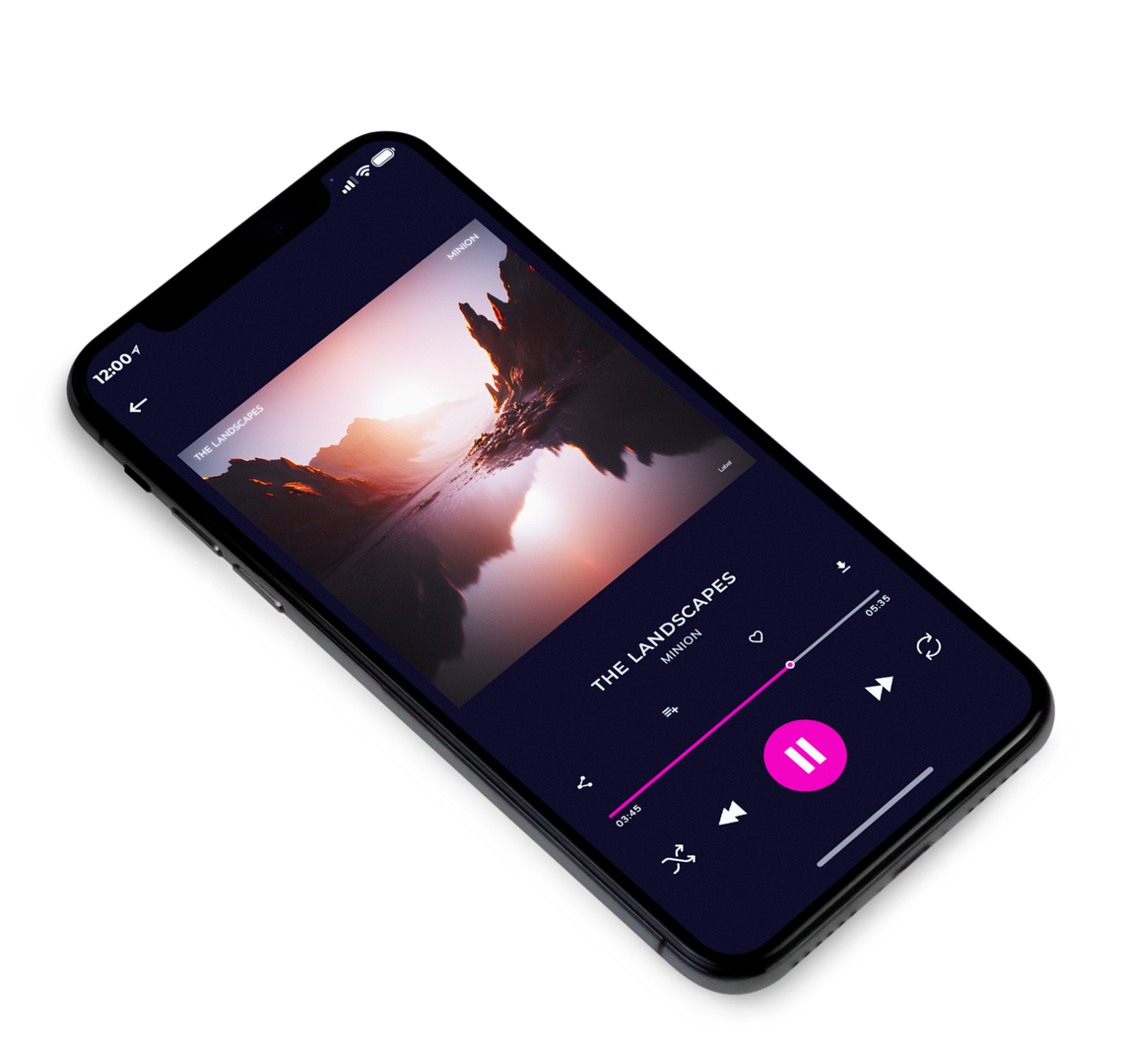 3D view of Premade Electronica & Ambient Album Cover - Oyster Pink #23315 | AlbumArtZone*