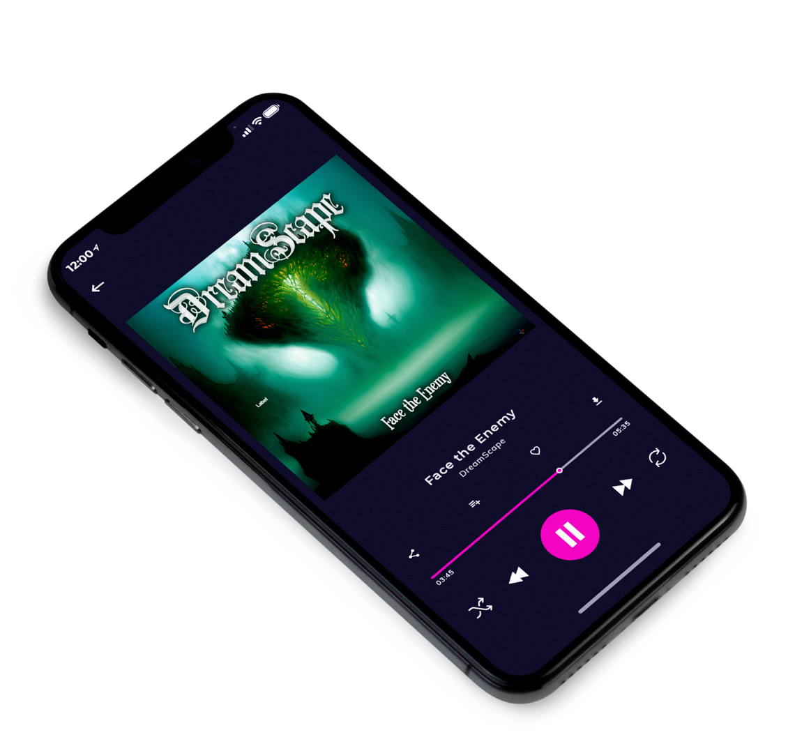 3D view of Premade Heavy Metal & Gothic Metal Album Cover - Bottle Green #23425 | AlbumArtZone*