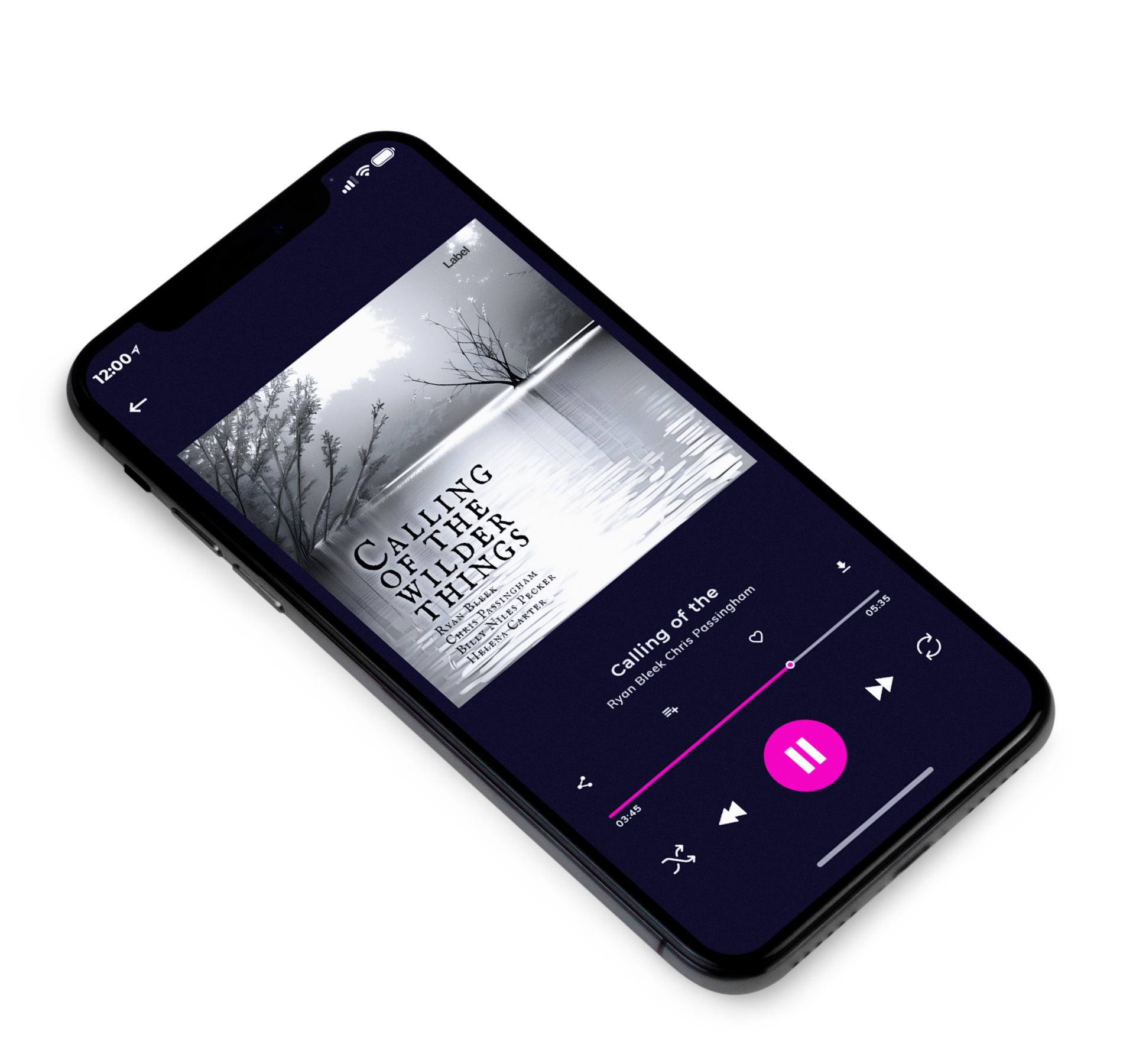 3D view of Premade Contemporary Music Album Cover - Oslo Gray #23497 | AlbumArtZone*