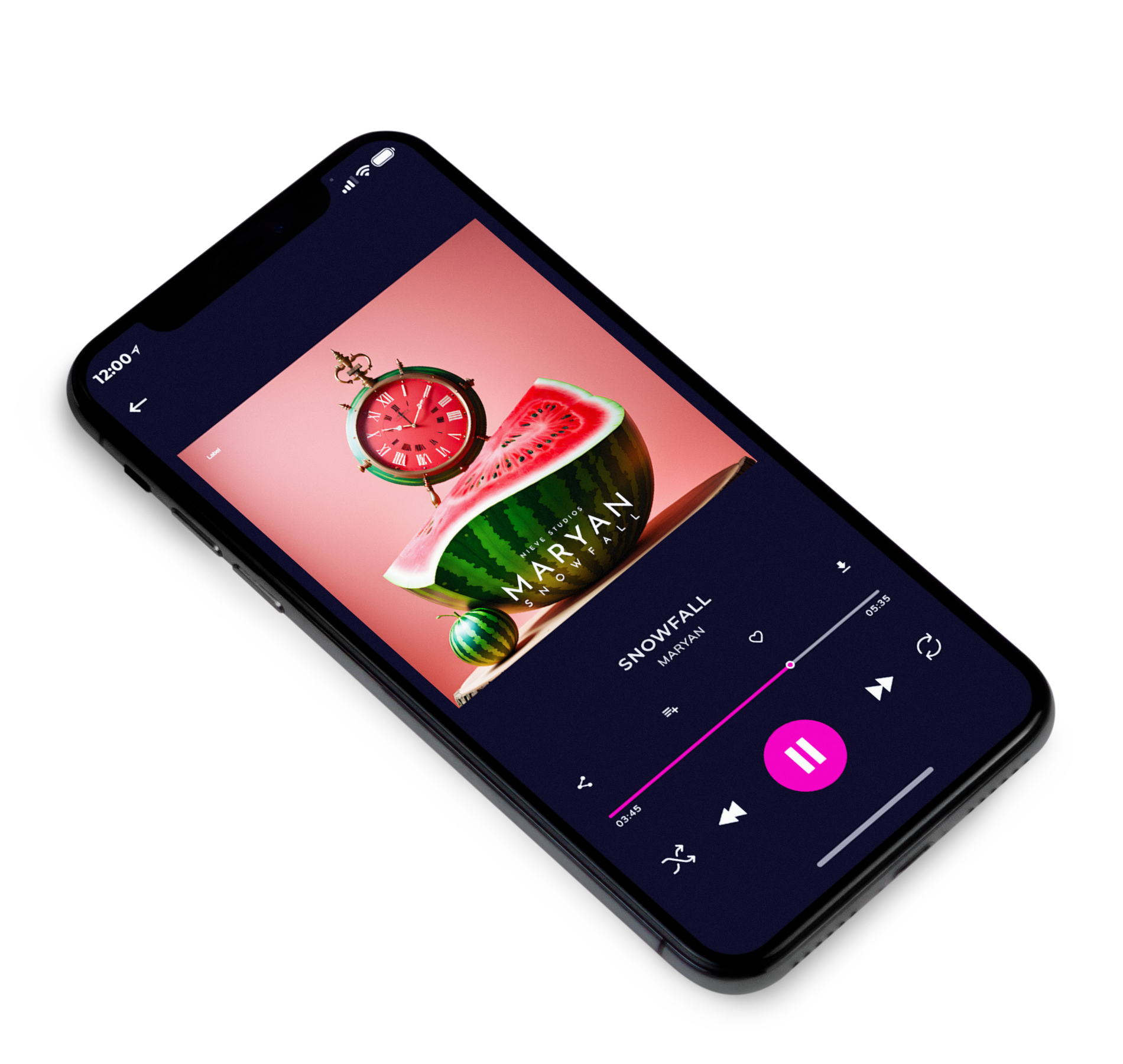 3D view of Premade Pop Album Cover - New York Pink #23583 | AlbumArtZone*