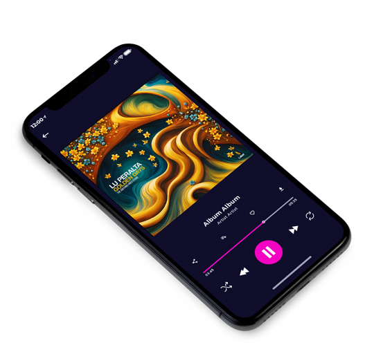 3D view of Premade Contemporary Music Album Cover - Old Gold #23988 | AlbumArtZone*