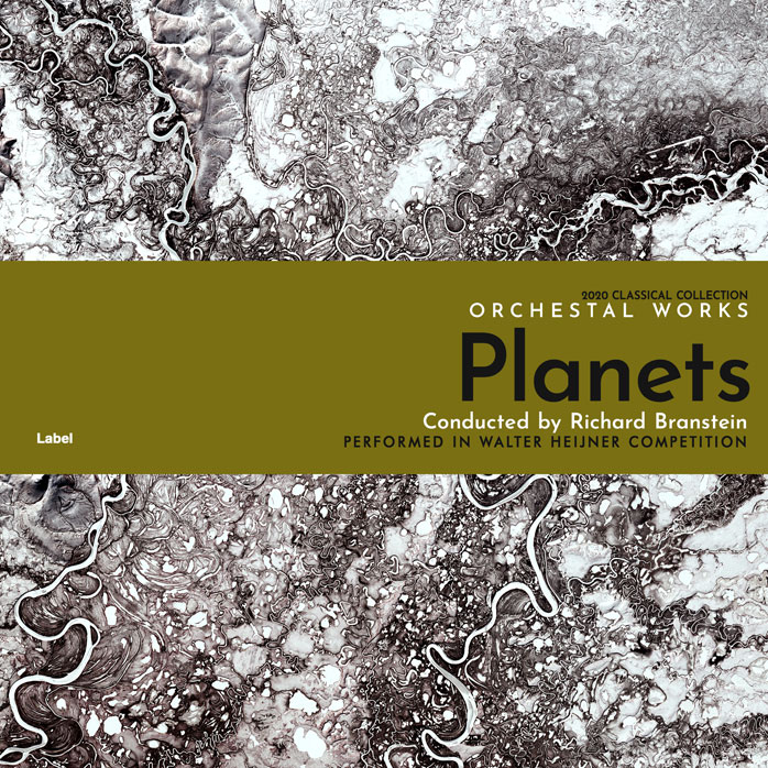 2D view of Premade Contemporary Music Album Cover - Yellow Metal #2382 | AlbumArtZone*