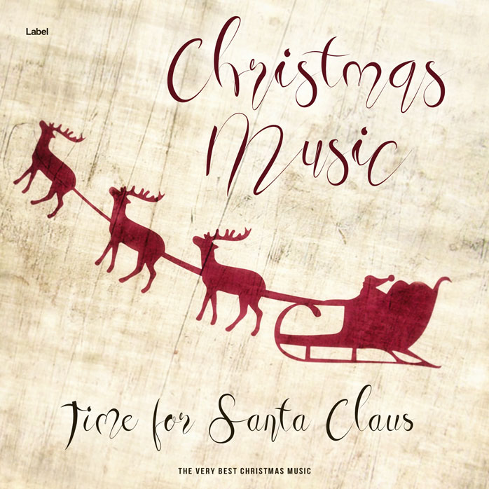 2D view of Premade Christmas Music Book Cover - Parchment #5035 | AlbumArtZone*