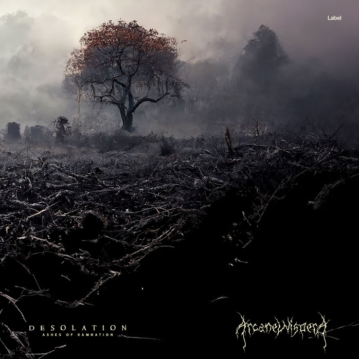 2D view of Premade Heavy Metal & Gothic Metal Album Cover - Woodsmoke #6917 | AlbumArtZone*