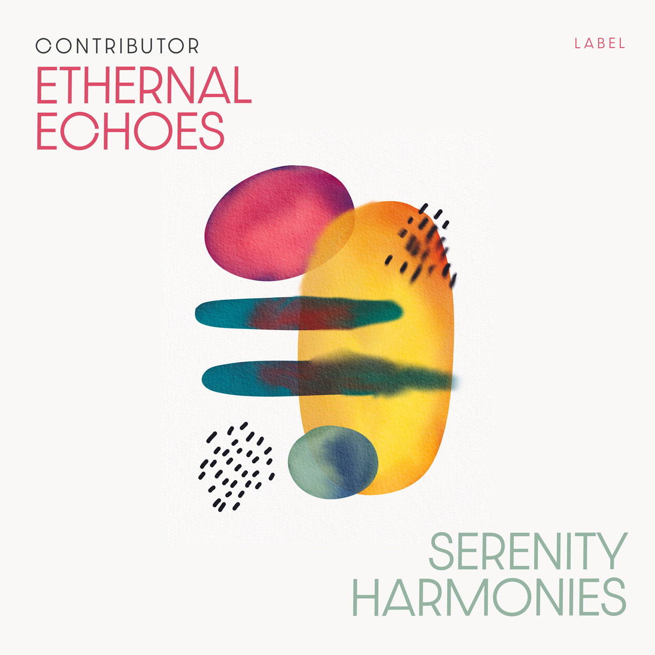 2D view of Premade Contemporary Music Album Cover - Ecru White #10606 | AlbumArtZone*