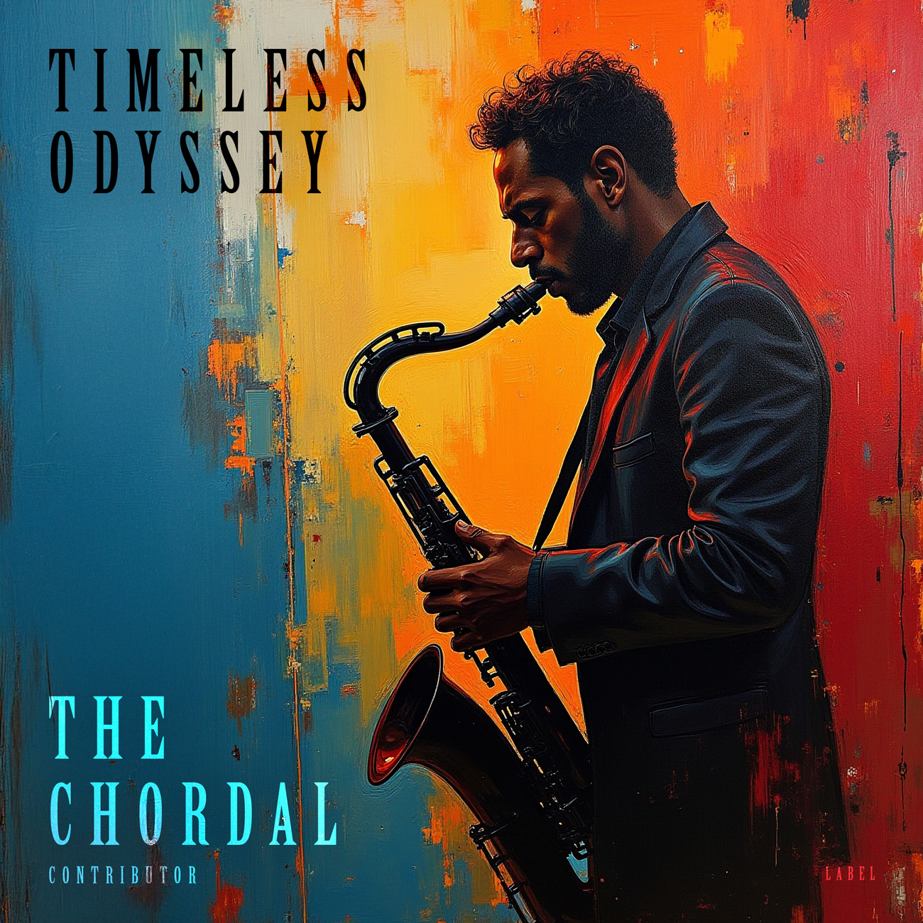2D view of Premade Traditional Jazz & Blues Album Cover - Red Damask #11680 | AlbumArtZone*