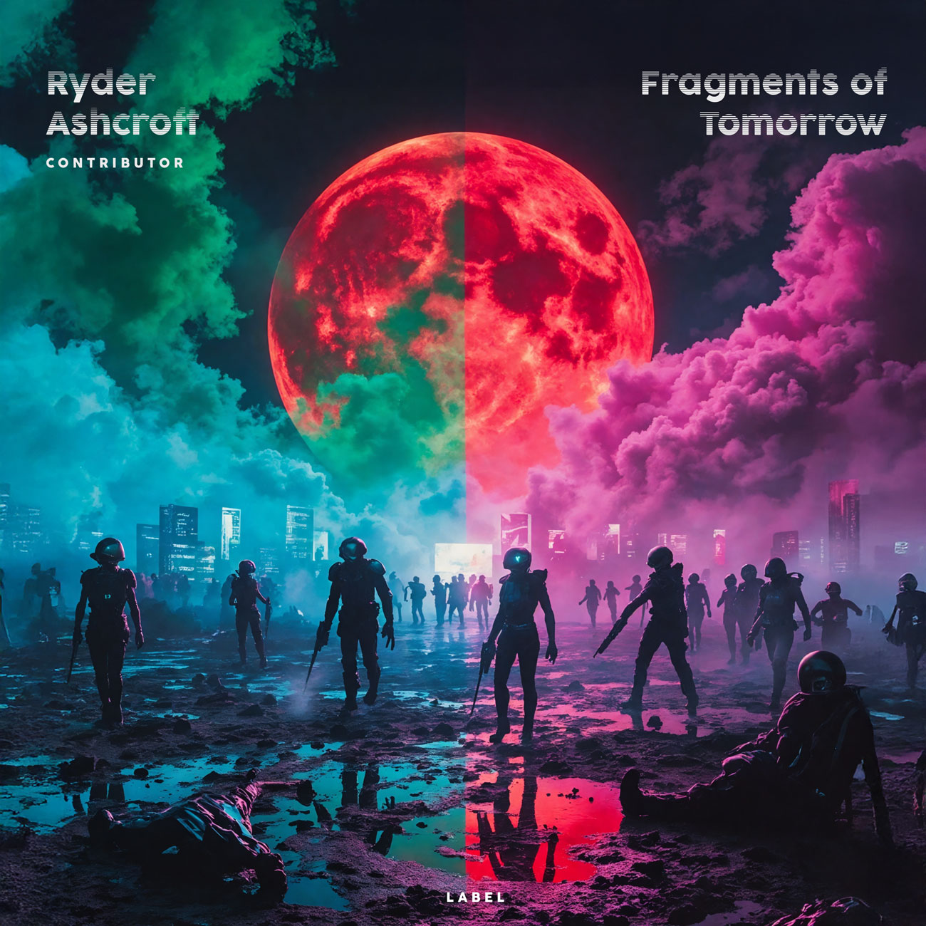 2D view of Premade Electronica & Ambient Album Cover - Ebony Clay #11899 | AlbumArtZone*