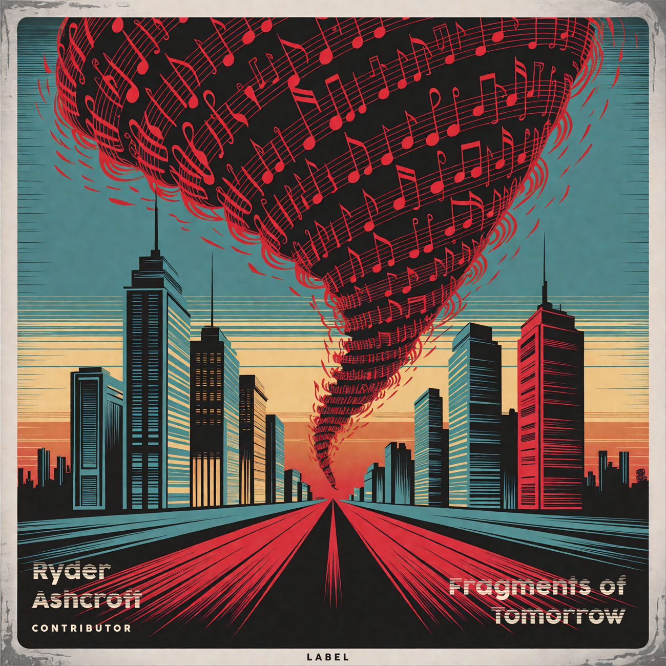 2D view of Premade Indie & Folk Music Album Cover - New York Pink #11916 | AlbumArtZone*